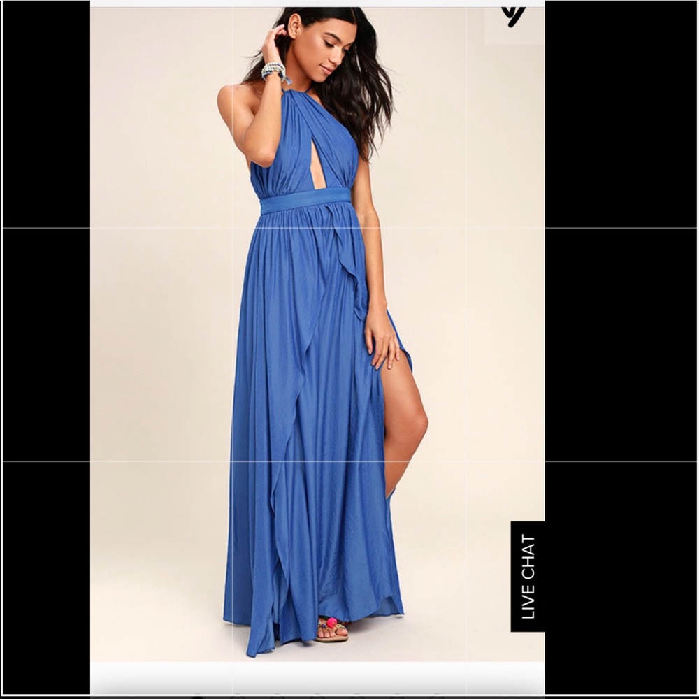 Beautiful Blue Long Dress from Lulus